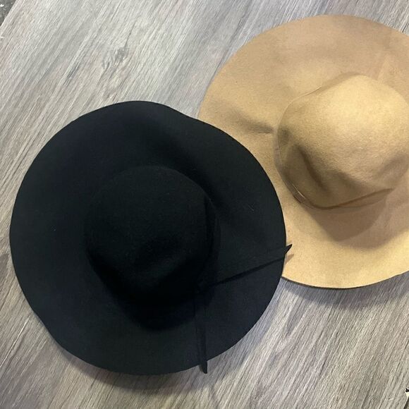 WIDE BRIM FLOPPY PURE WOOL HAT BLACK S/54 - Picture 4 of 8